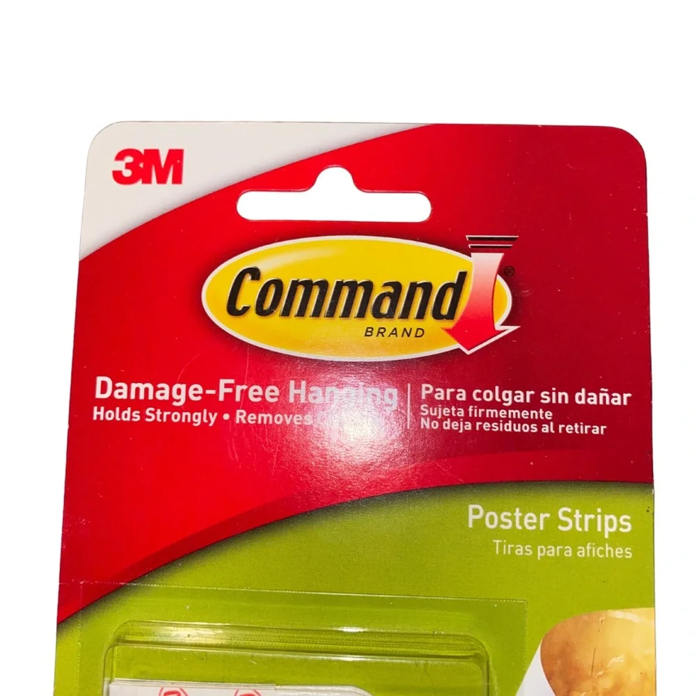3M Command Poster Strips 12-ct Damage-Free Hanging‎ Adhesive Strips NEW Sealed